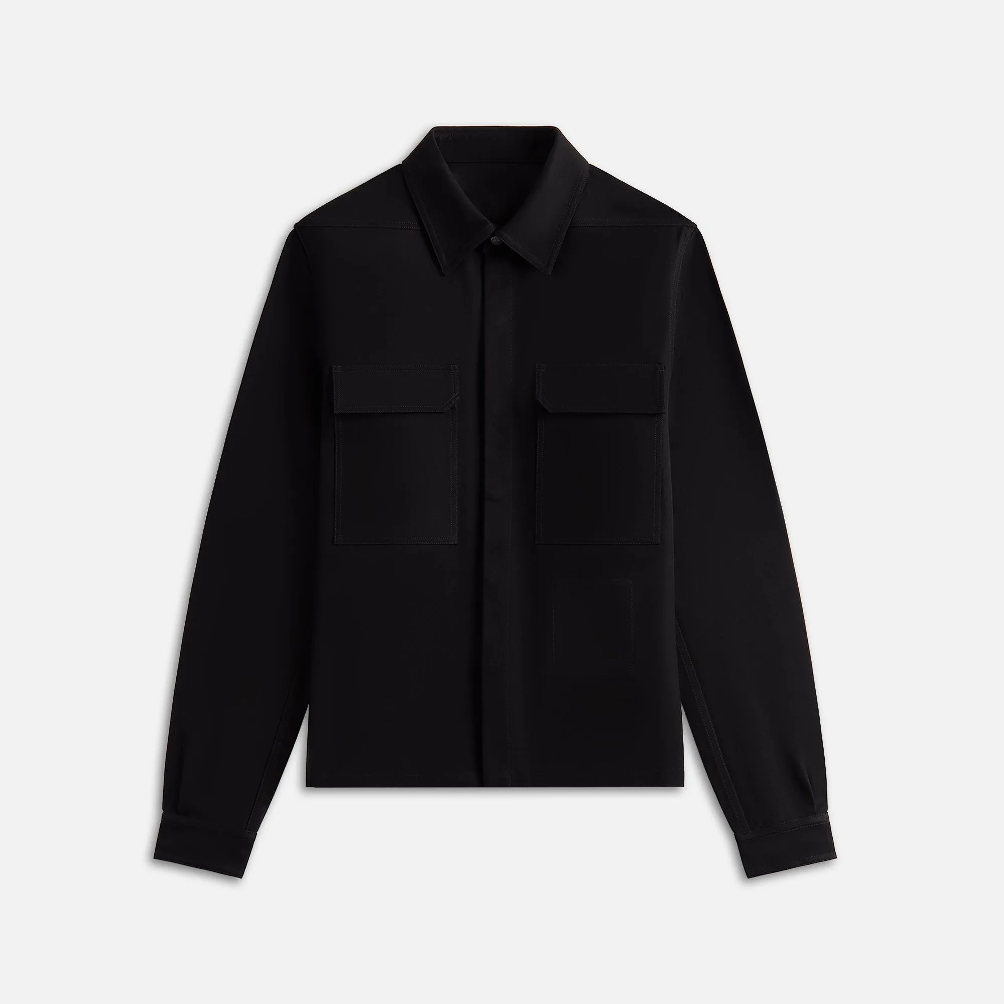 Rick Owens Camicia Cropped Work Shirt - Black sold by Kith