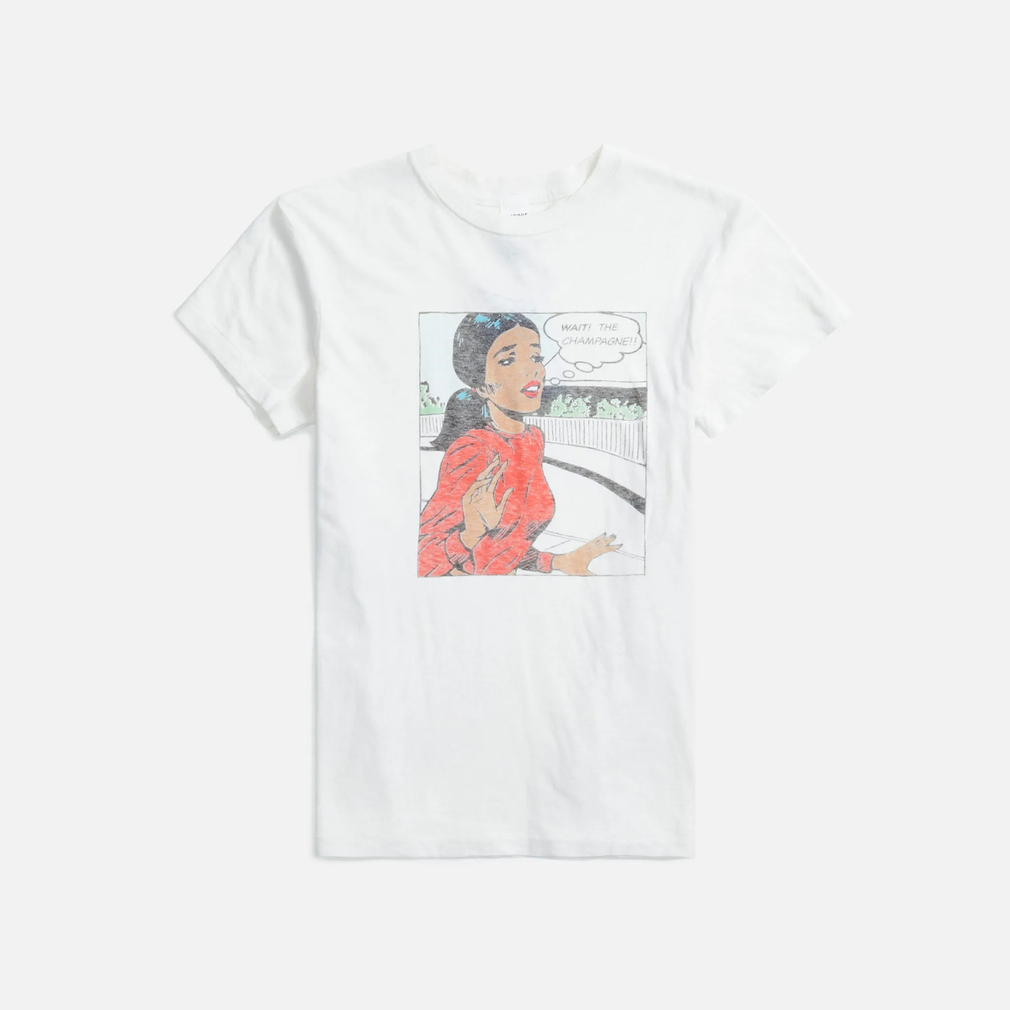 ReDone 70s Loose Tee The Champagne - Vintage White sold by Kith