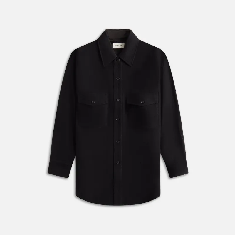 Lemaire Two Pockets Overshirt - Black sold by Kith