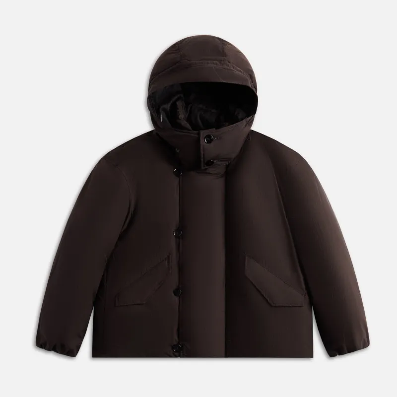 Lemaire Hooded Puffer Blouson - Espresso sold by Kith