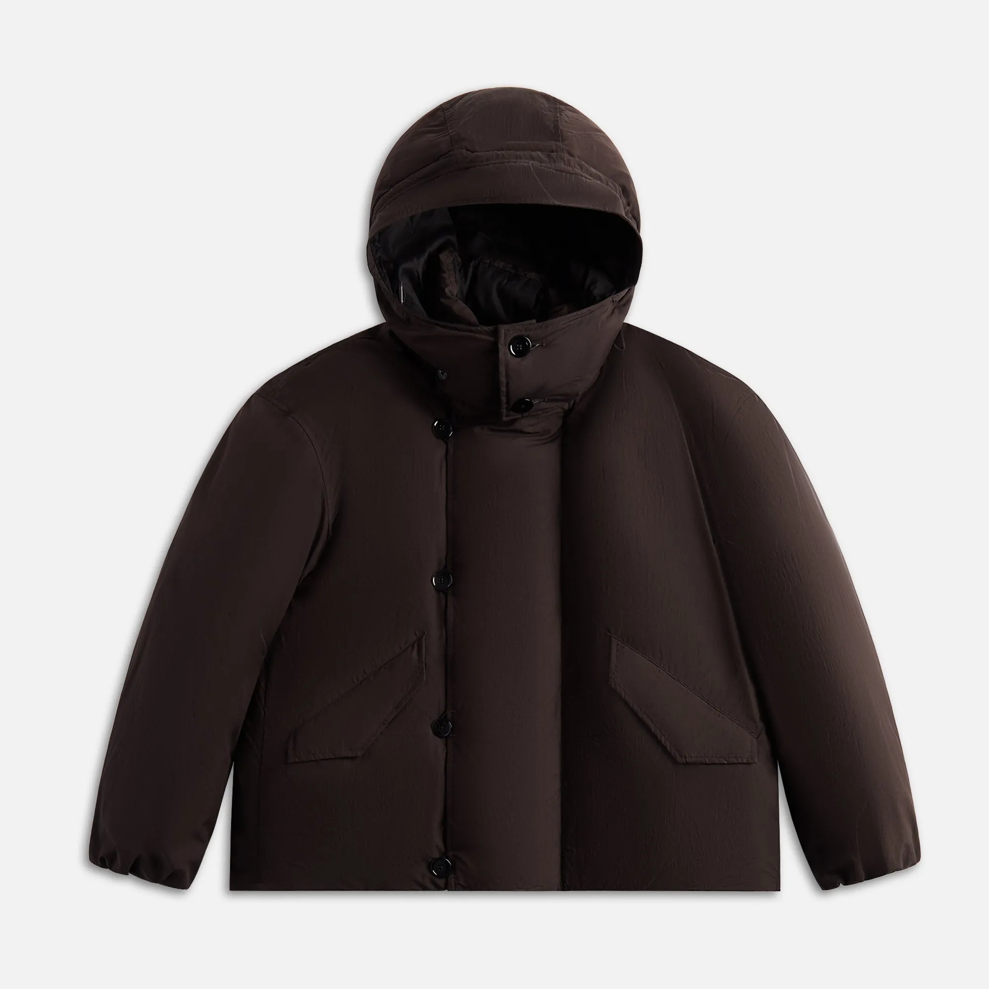 Lemaire Hooded Puffer Blouson - Espresso sold by Kith
