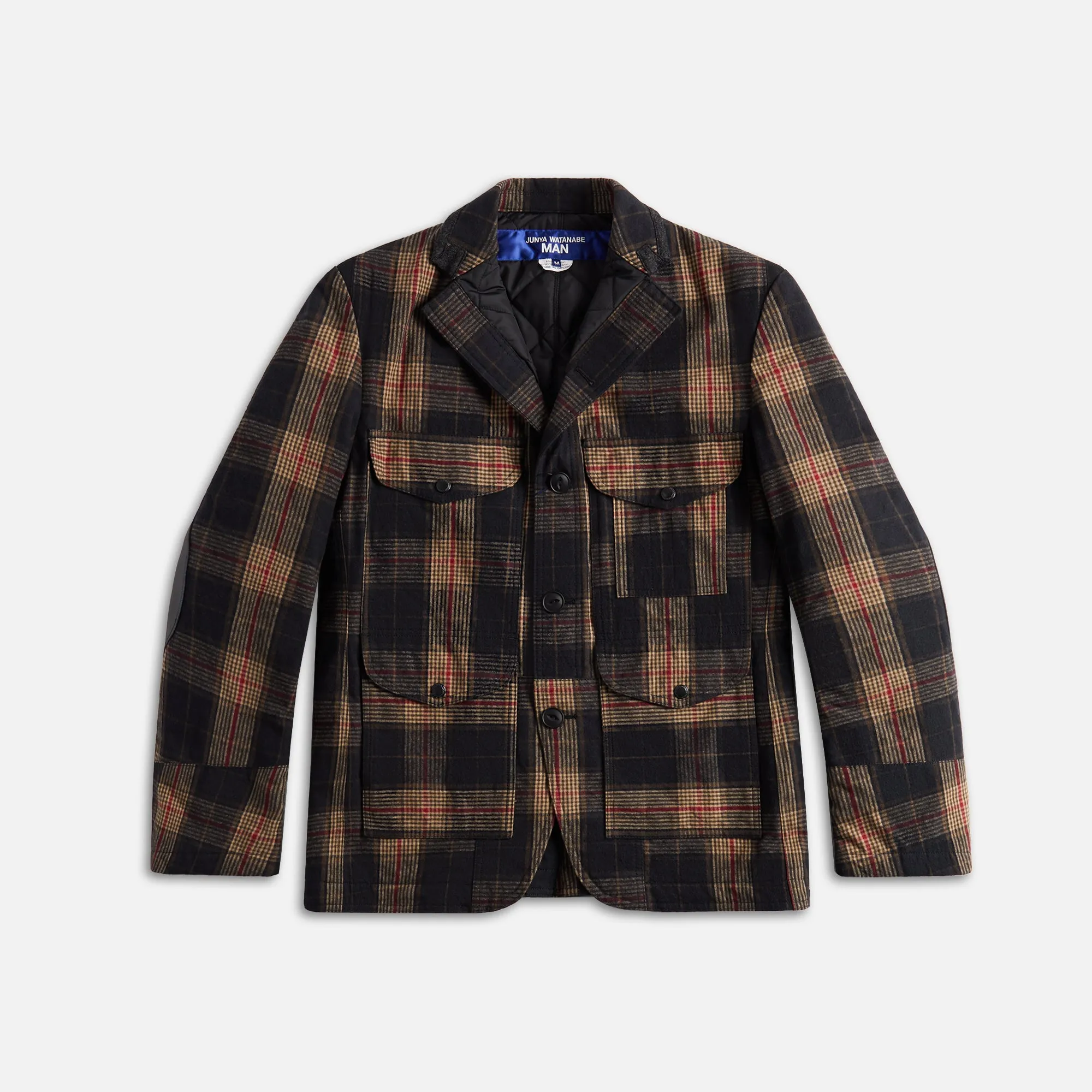 Junya Watanabe Man Cotton Flannel Check Cotton Linen Oxford Washable - Beige sold by Kith