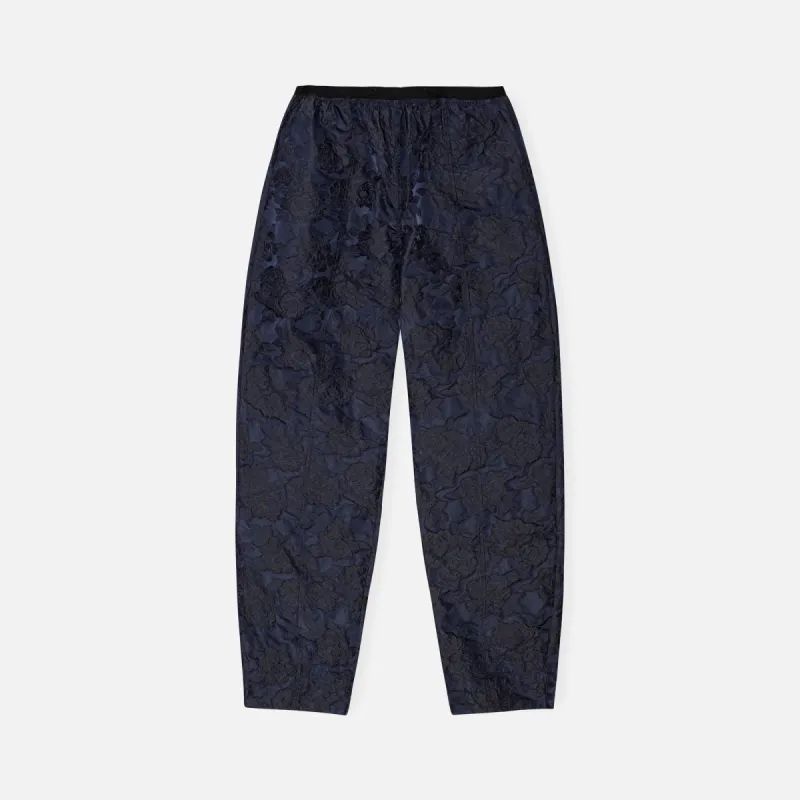 Ganni Botanical Jacquard Elasticated Curve Pant - Peacoat sold by Kith