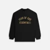Essentials Jersey Long Sleeve Tee - Black sold by Kith