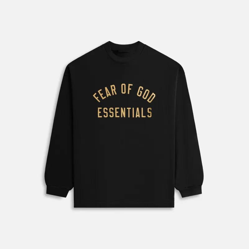 Essentials Jersey Long Sleeve Tee - Black sold by Kith