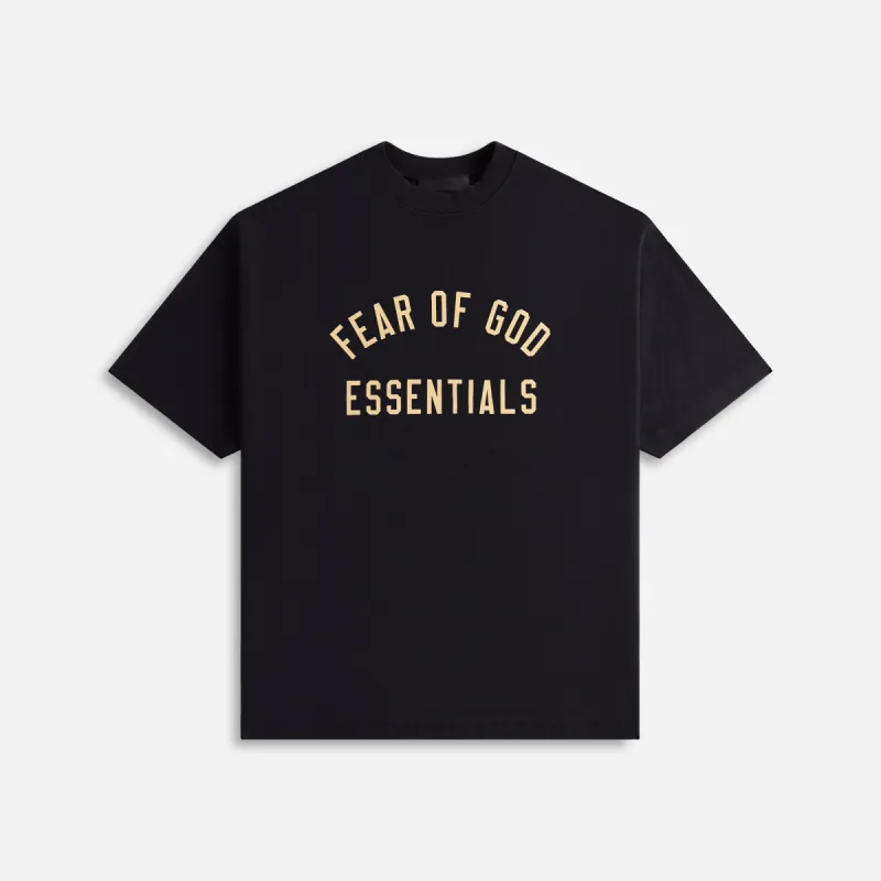 Essentials Jersey Crewneck Tee - Black sold by Kith