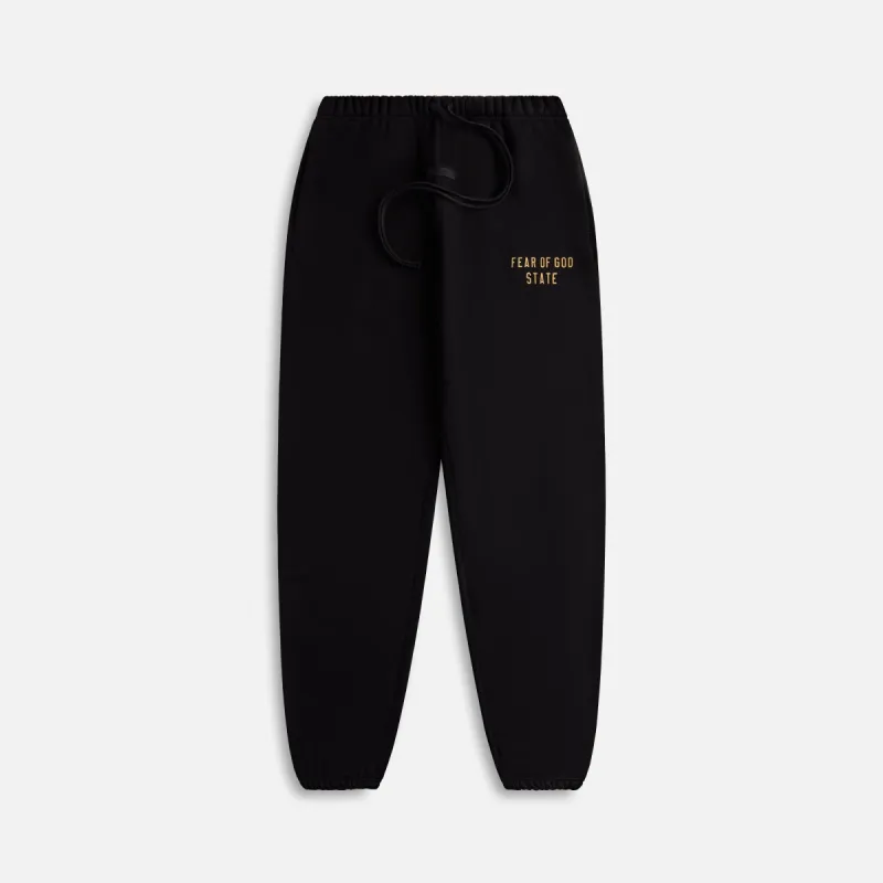 Essentials Fleece Sweatpant - Black sold by Kith