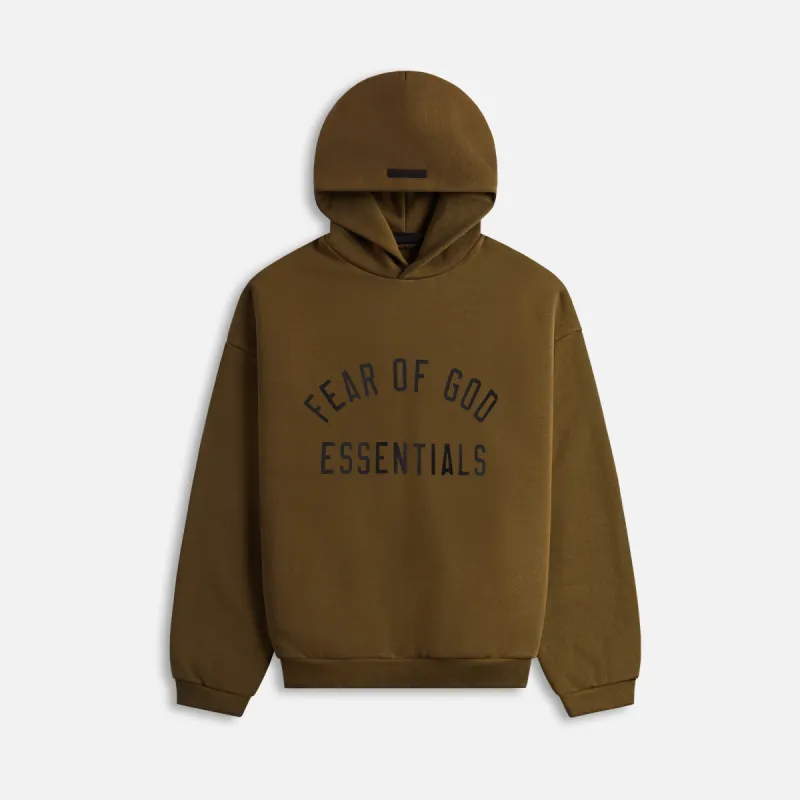 Essentials Fleece Hoodie - Olive sold by Kith