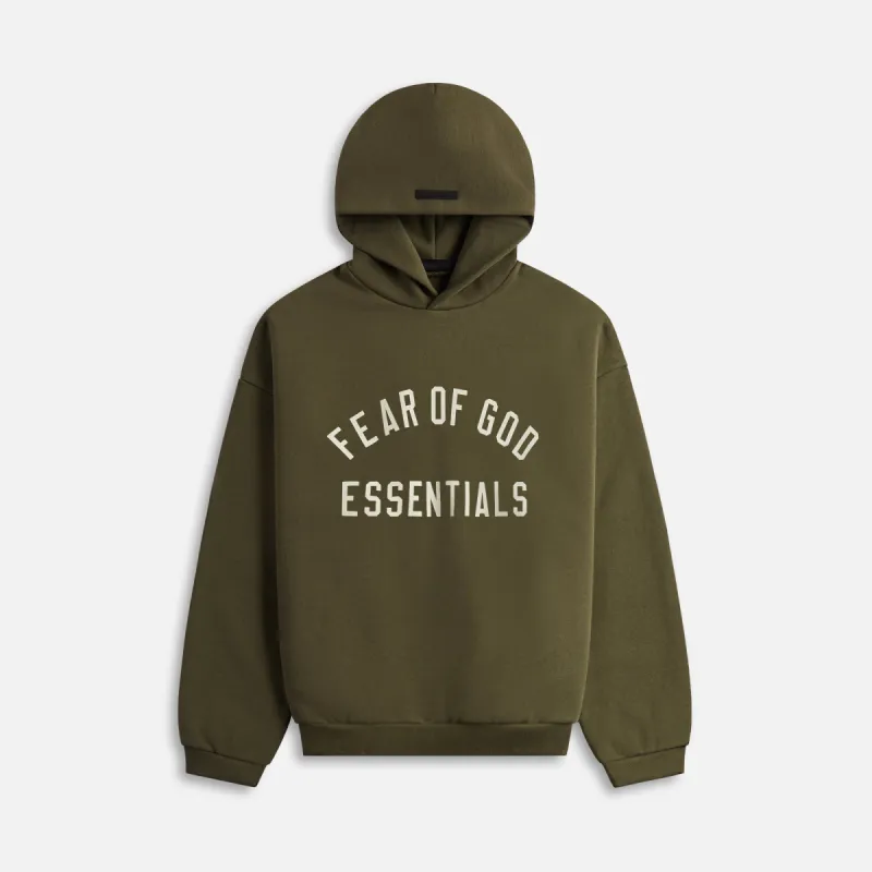 Essentials Fleece Hoodie - Military sold by Kith