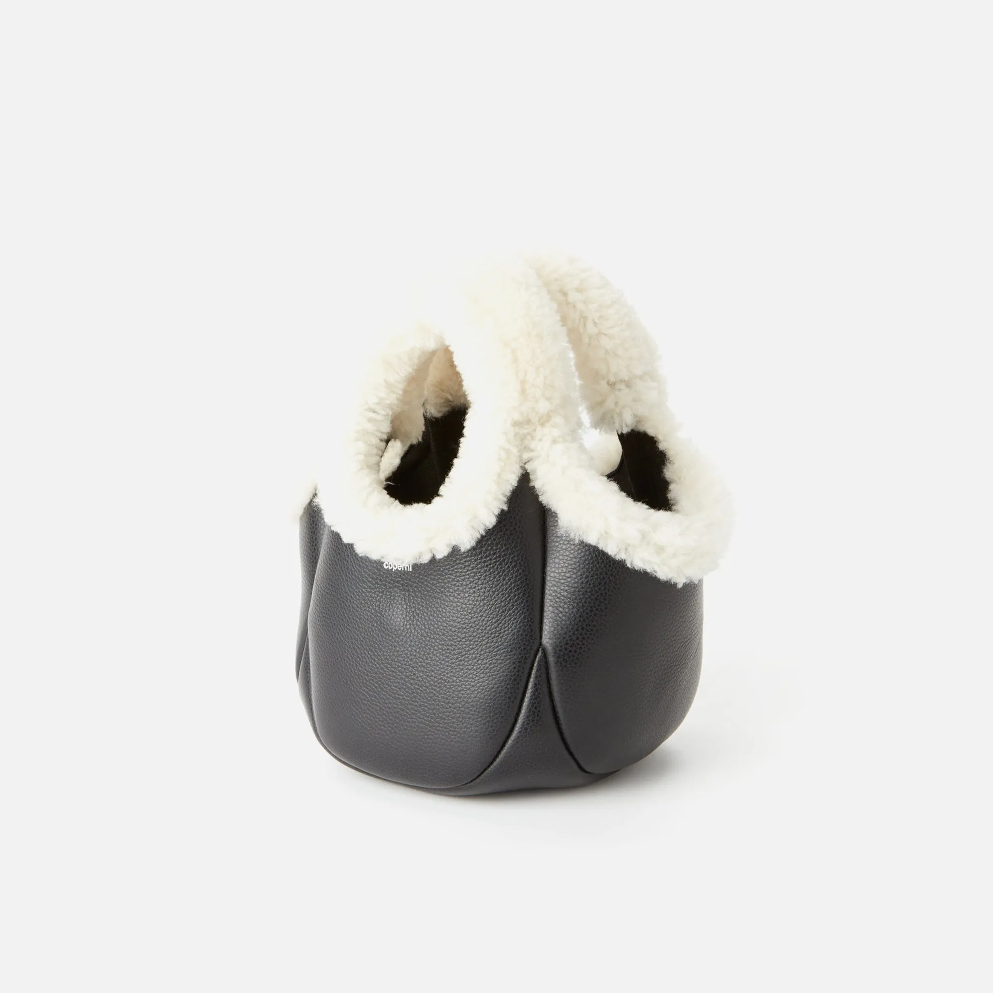 Coperni Shearling Mini Bucket Swipe Bag - Black / White sold by Kith product image thumbnail 2