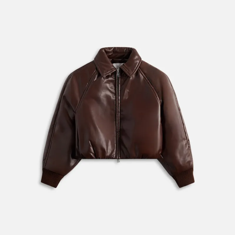 Agolde x Shoreditch Ski Club Tate Padded Vegan Leather Bomber - Espresso sold by Kith