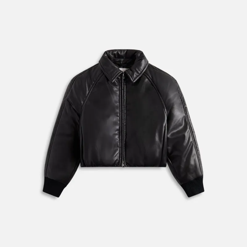 Agolde x Shoreditch Ski Club Tate Padded Vegan Leather Bomber - Black sold by Kith
