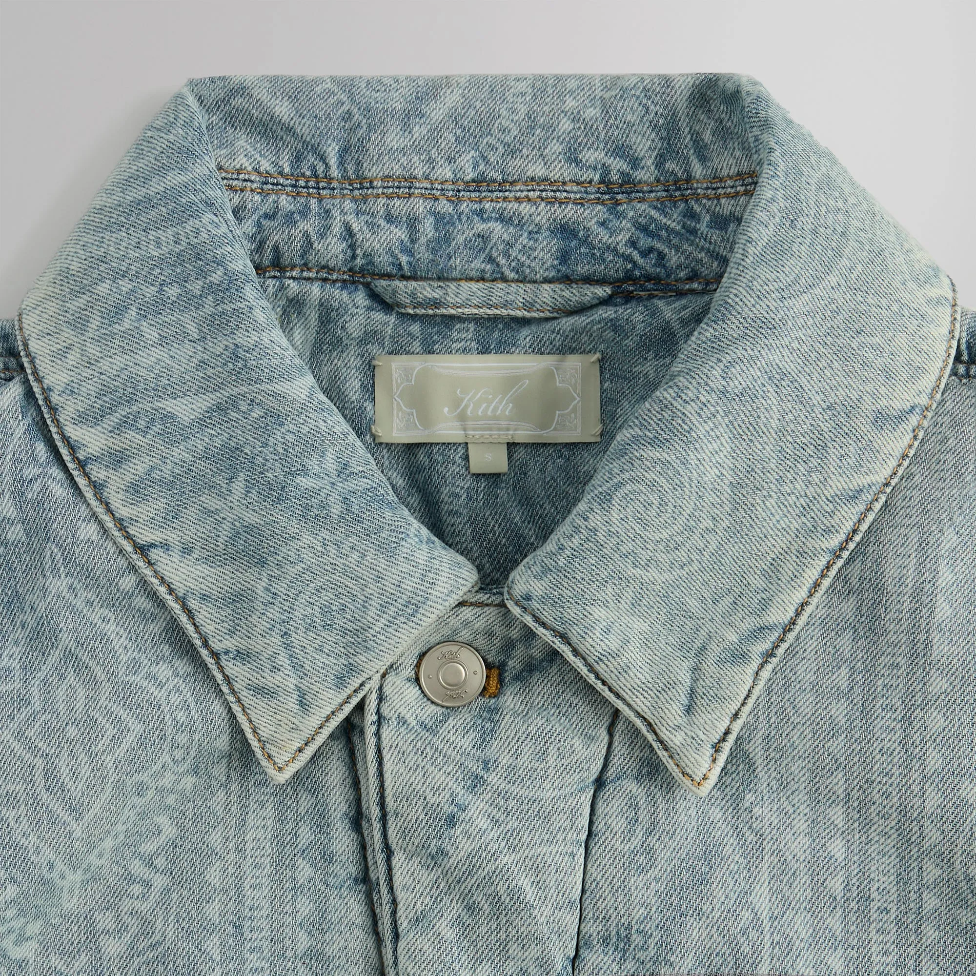 Kith Puffed Jase Paisley Denim Jacket - Light Indigo | Parallel