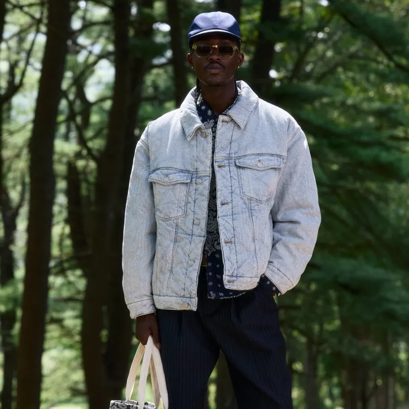 Kith Puffed Jase Paisley Denim Jacket - Light Indigo | Parallel