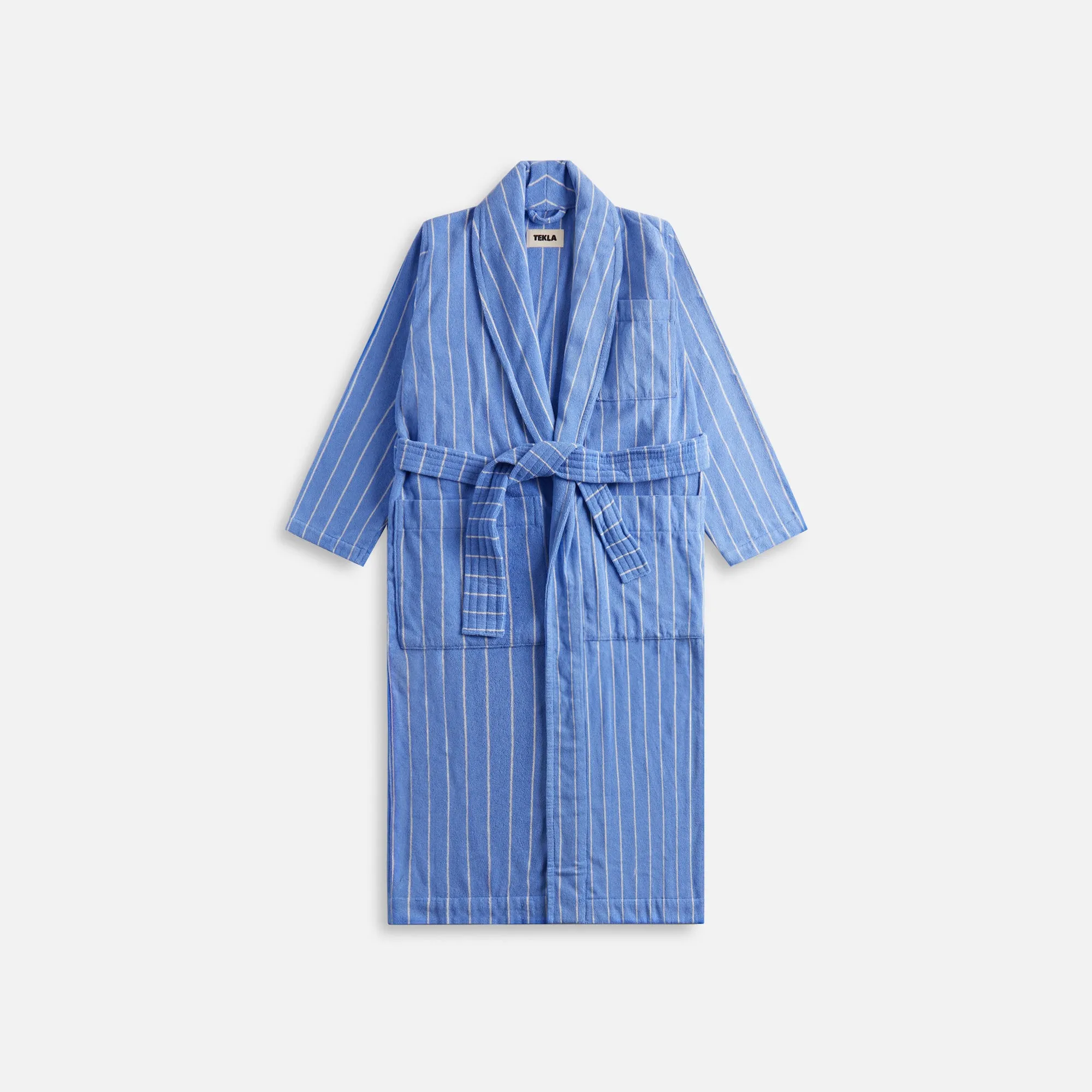 Tekla Classic Bathrobe - Marseille Stripes sold by Kith