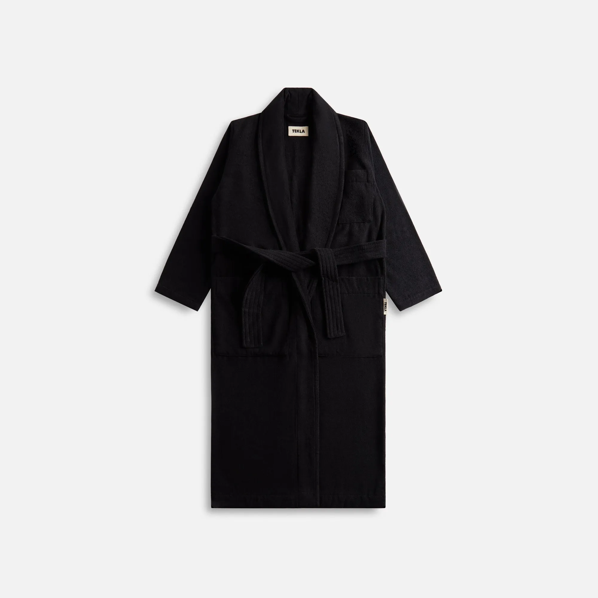 Tekla Classic Bathrobe - Black sold by Kith