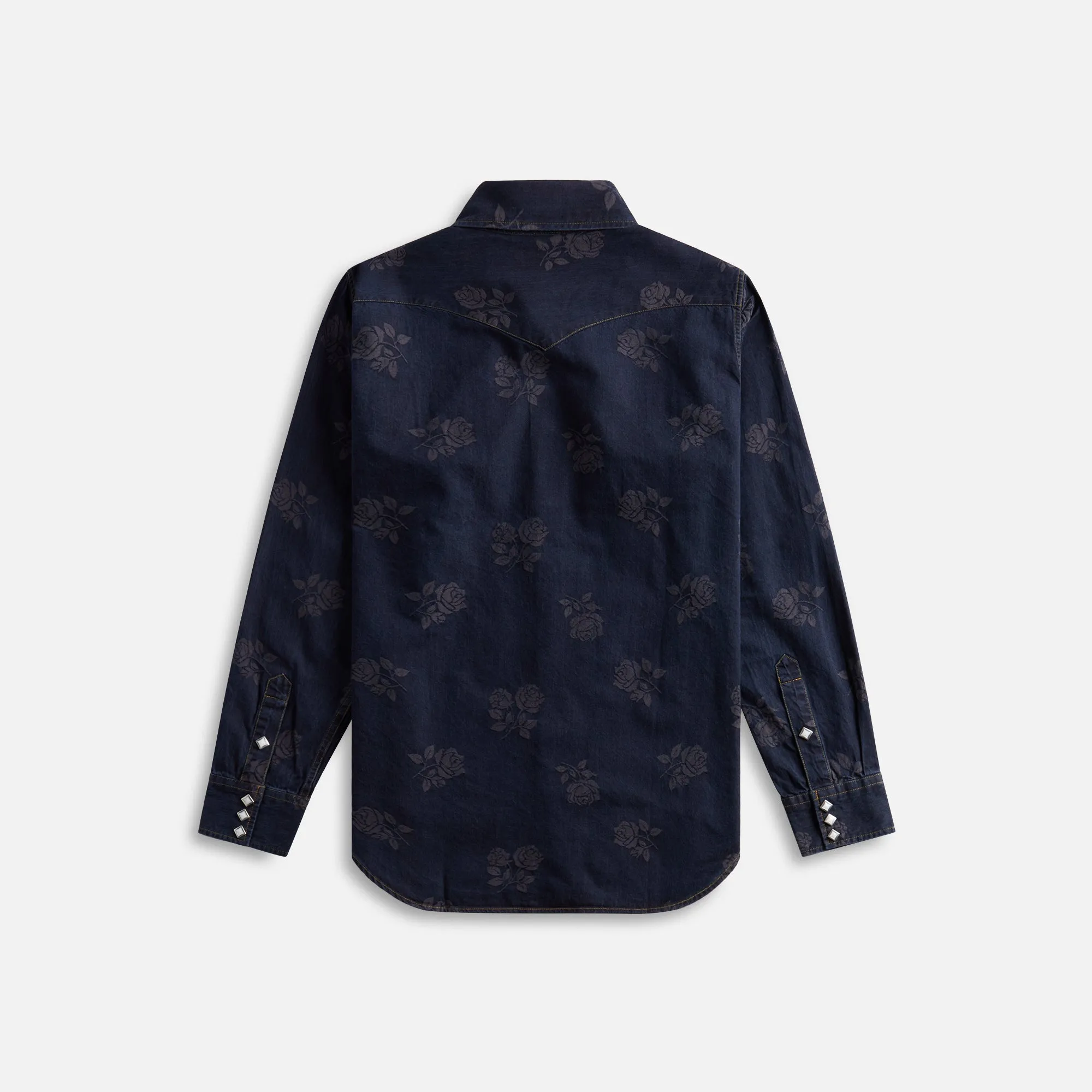 Needles Western Shirt 8Oz Denim Rose Jacquard - Indigo sold by Kith product image thumbnail 2