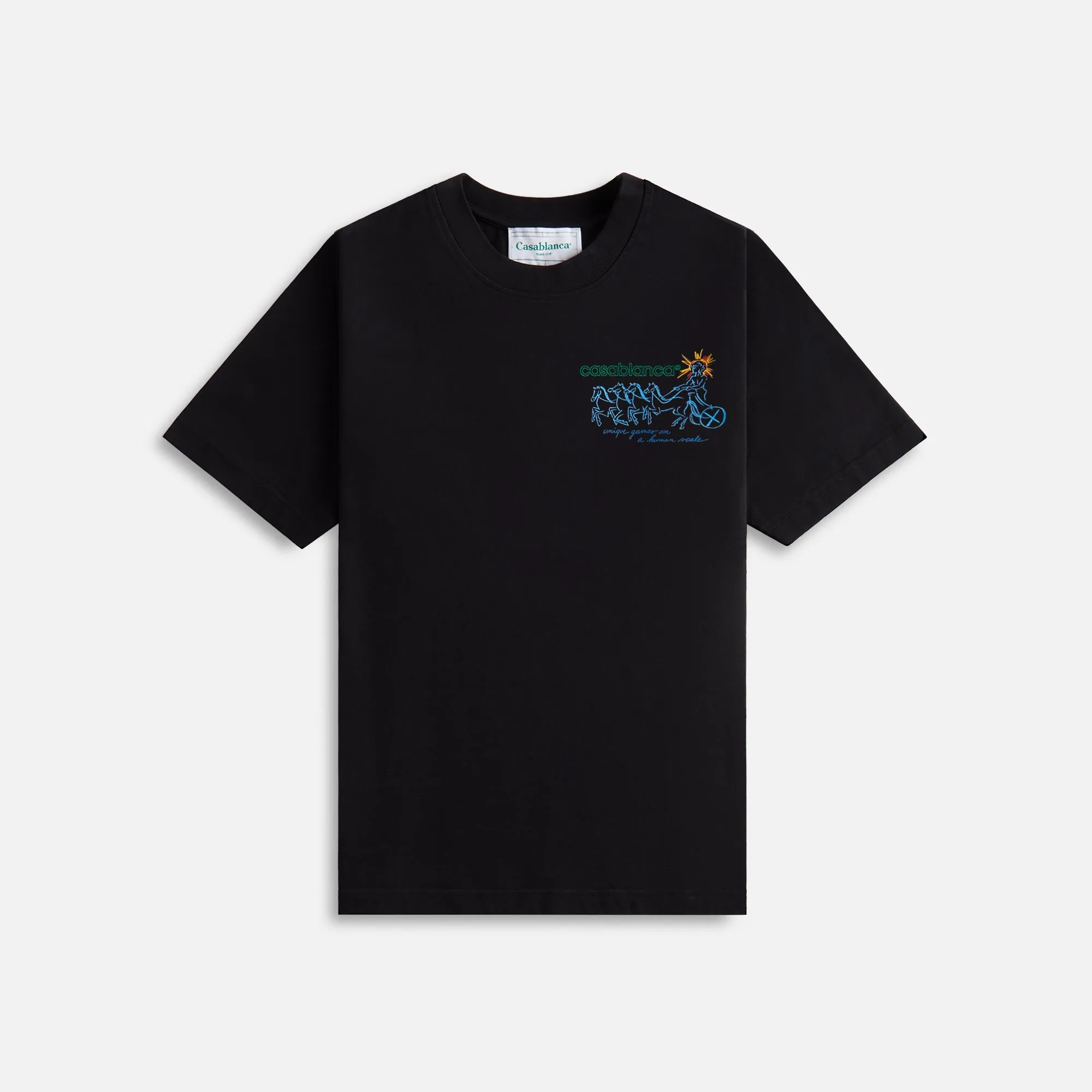 Casablanca Penthalon screen Printed Tee - Black sold by Kith