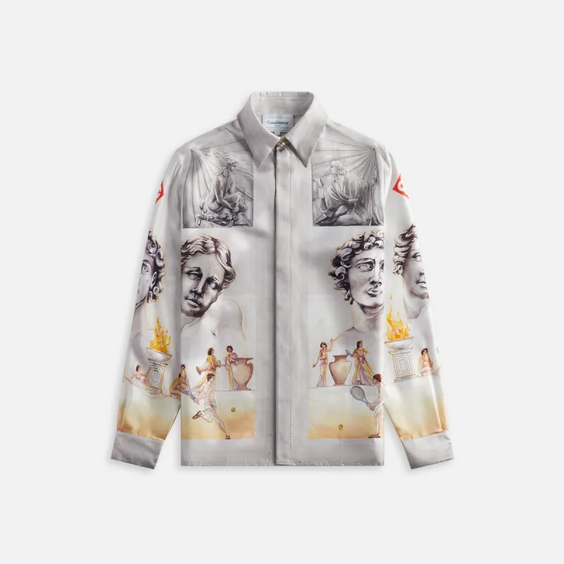 Casablanca Long Sleeve Cuban Collar Shirt - Multi sold by Kith