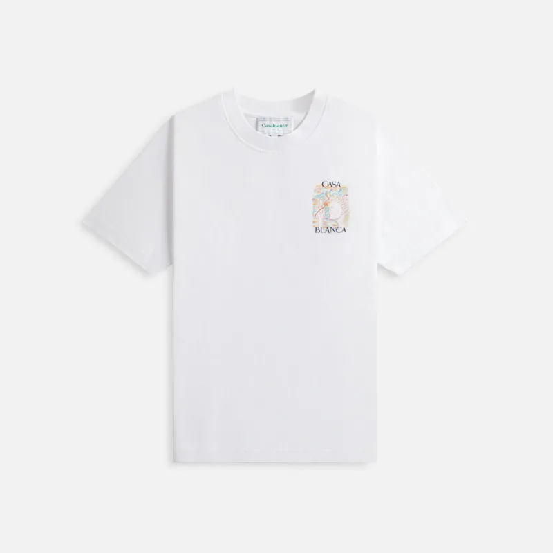 Casablanca Mushroom Goddess Printed Tee - White sold by Kith