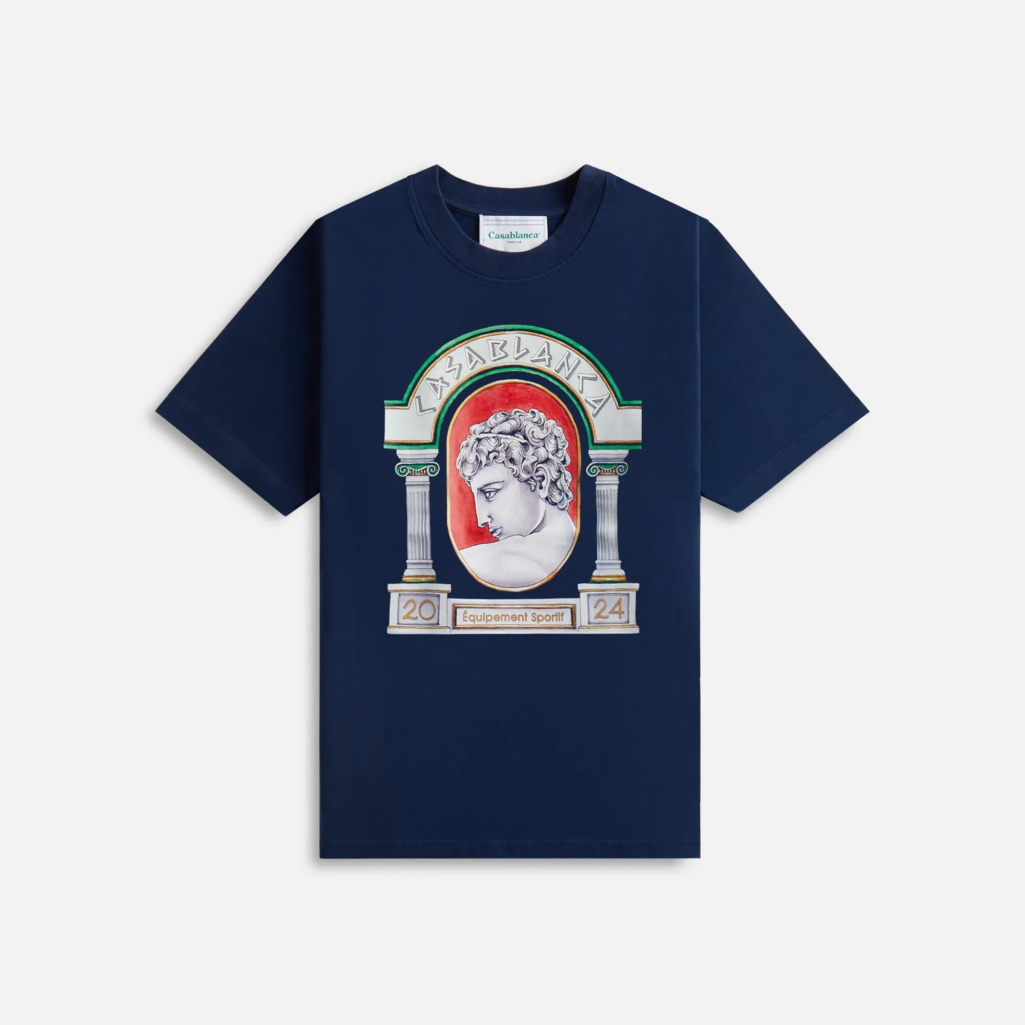 Casablanca La Medaille Printed Tee - White sold by Kith