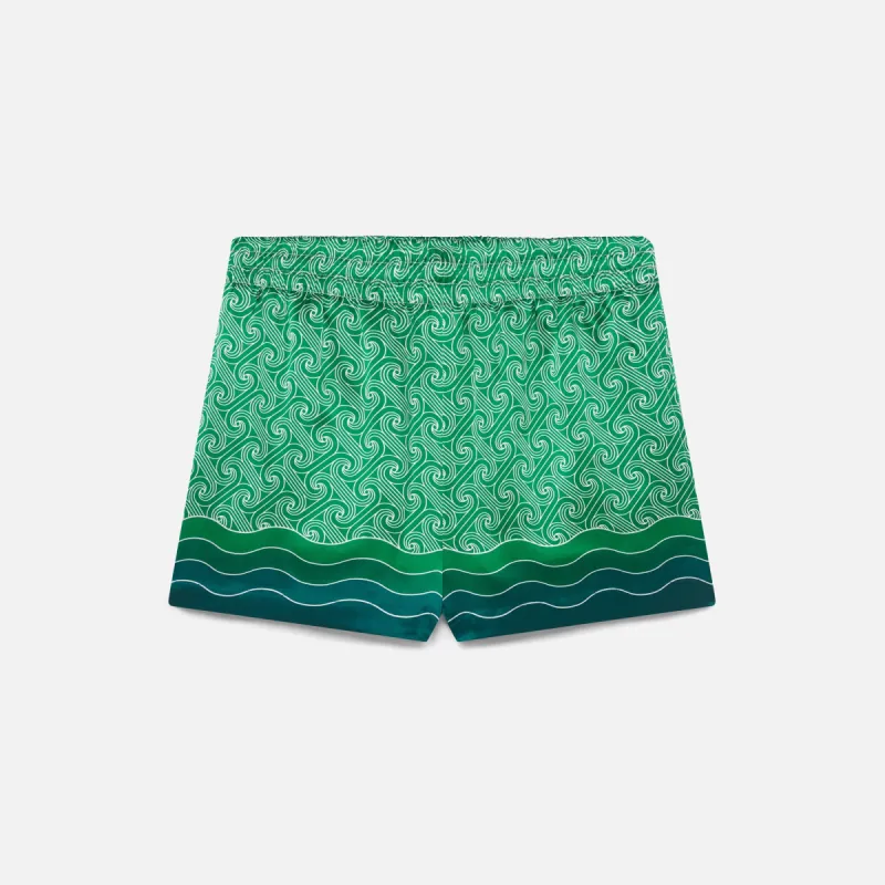 Casablanca Drawstring Shorts - Column Monogram sold by Kith