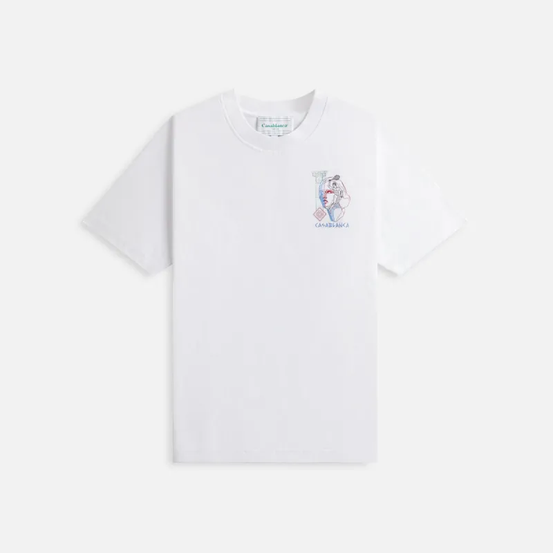 Casablanca Drawing Lab Screen Printed Tee - White sold by Kith