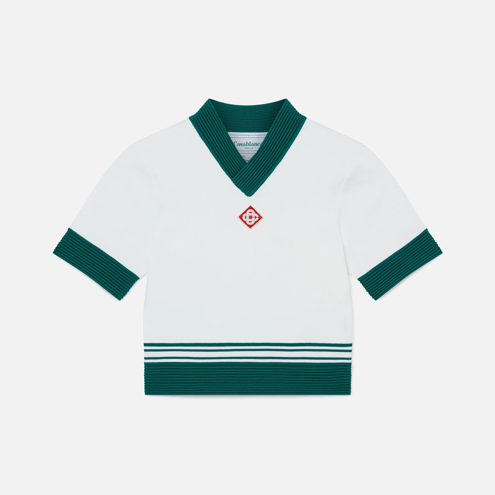 Casablanca Draped Nylon Top - White sold by Kith