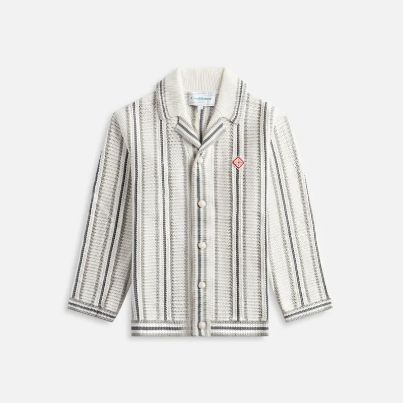 Casablanca Crochet Textured Shirt - Black sold by Kith