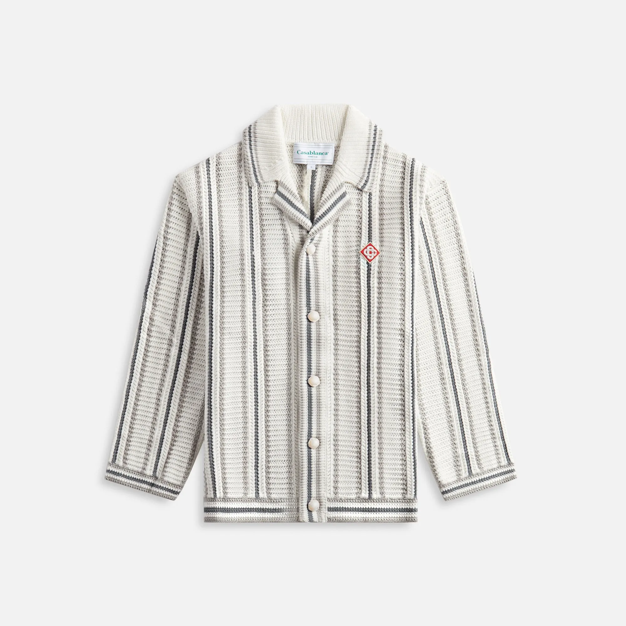 Casablanca Crochet Textured Shirt - Black sold by Kith