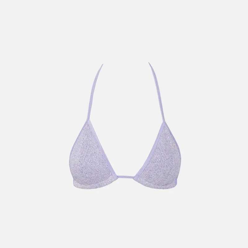 Asta Resort Lio Bikini Top - Lavender Sequin sold by Kith