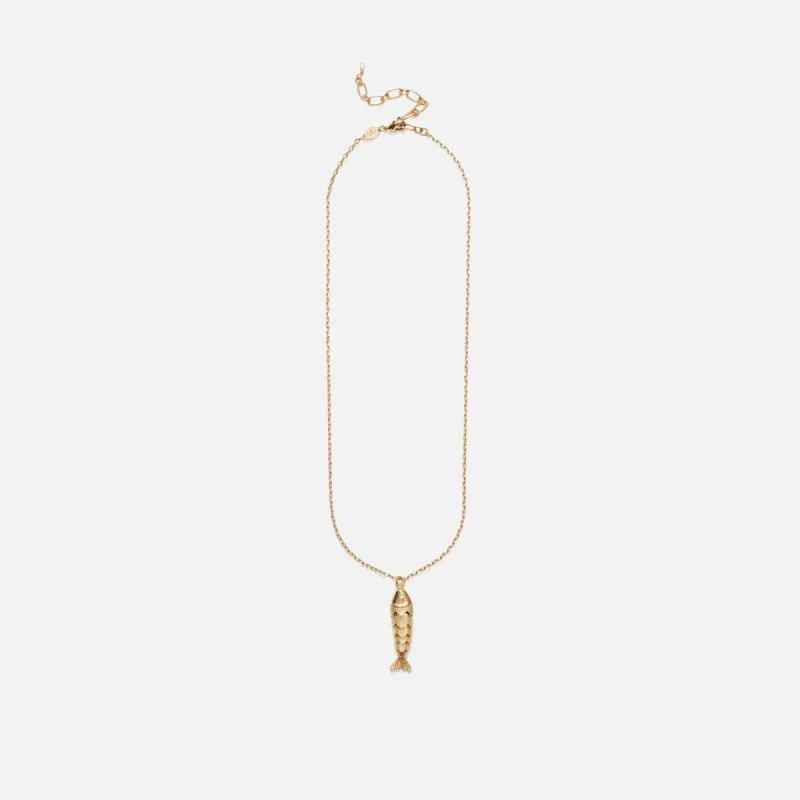 Anni Lu Something Fishy Necklace - Gold sold by Kith