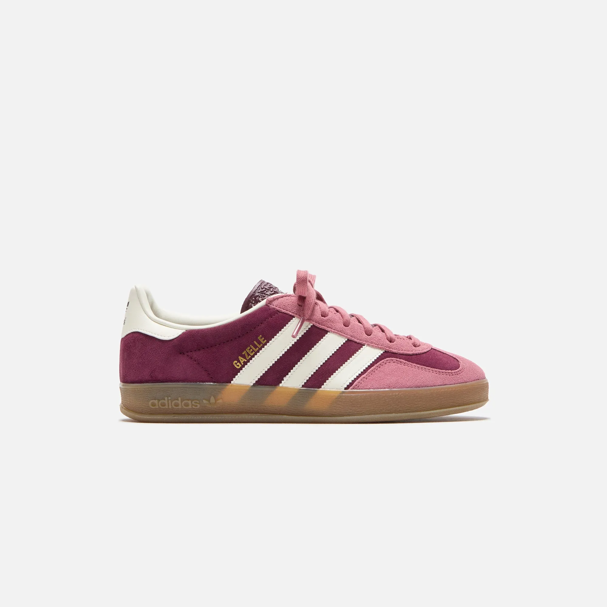 adidas Gazelle Indoor - Maroon / Cloud White / Preloved Crimson sold by Kith