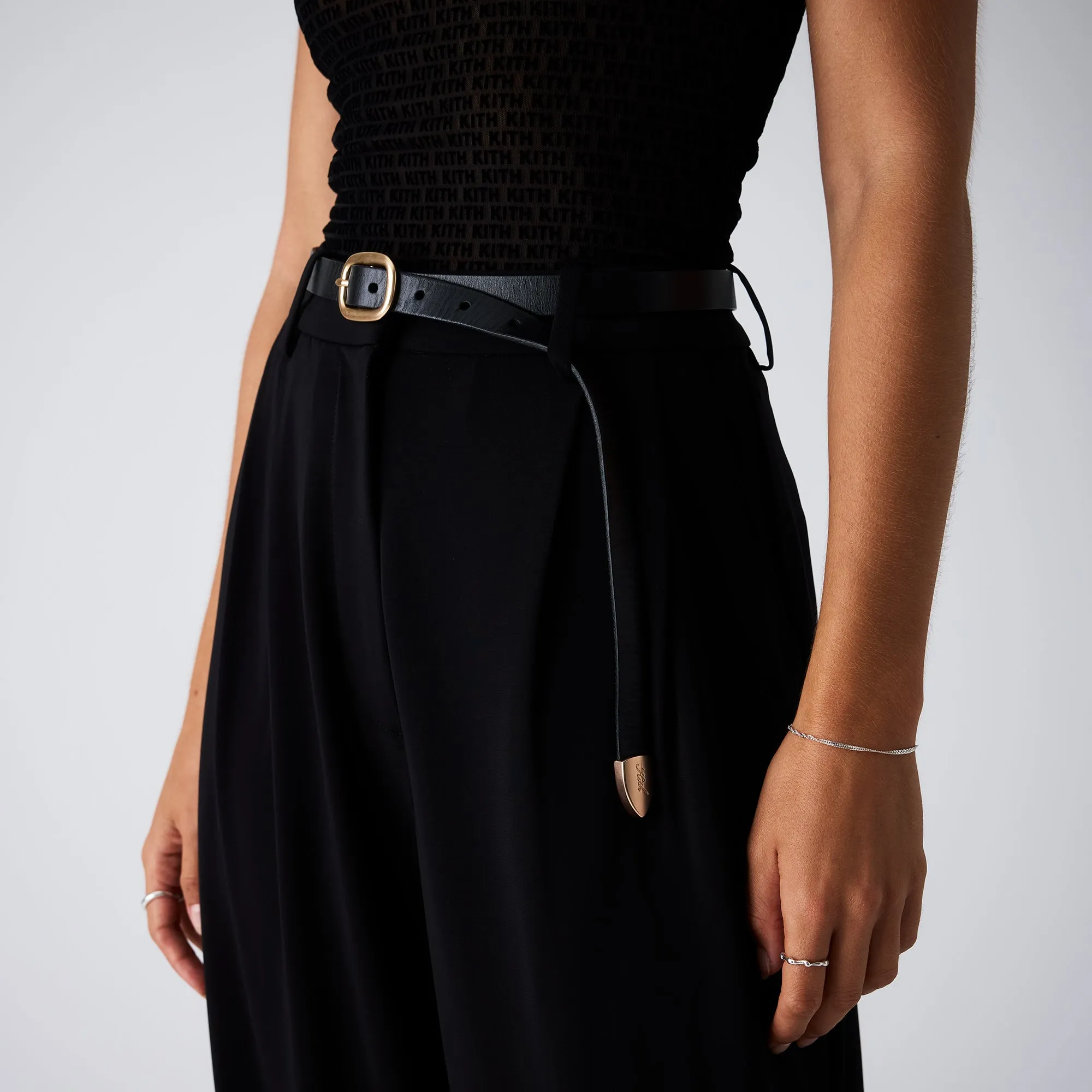 Kith Women Round Buckle Leather Belt - Black sold by Kith product image thumbnail 2