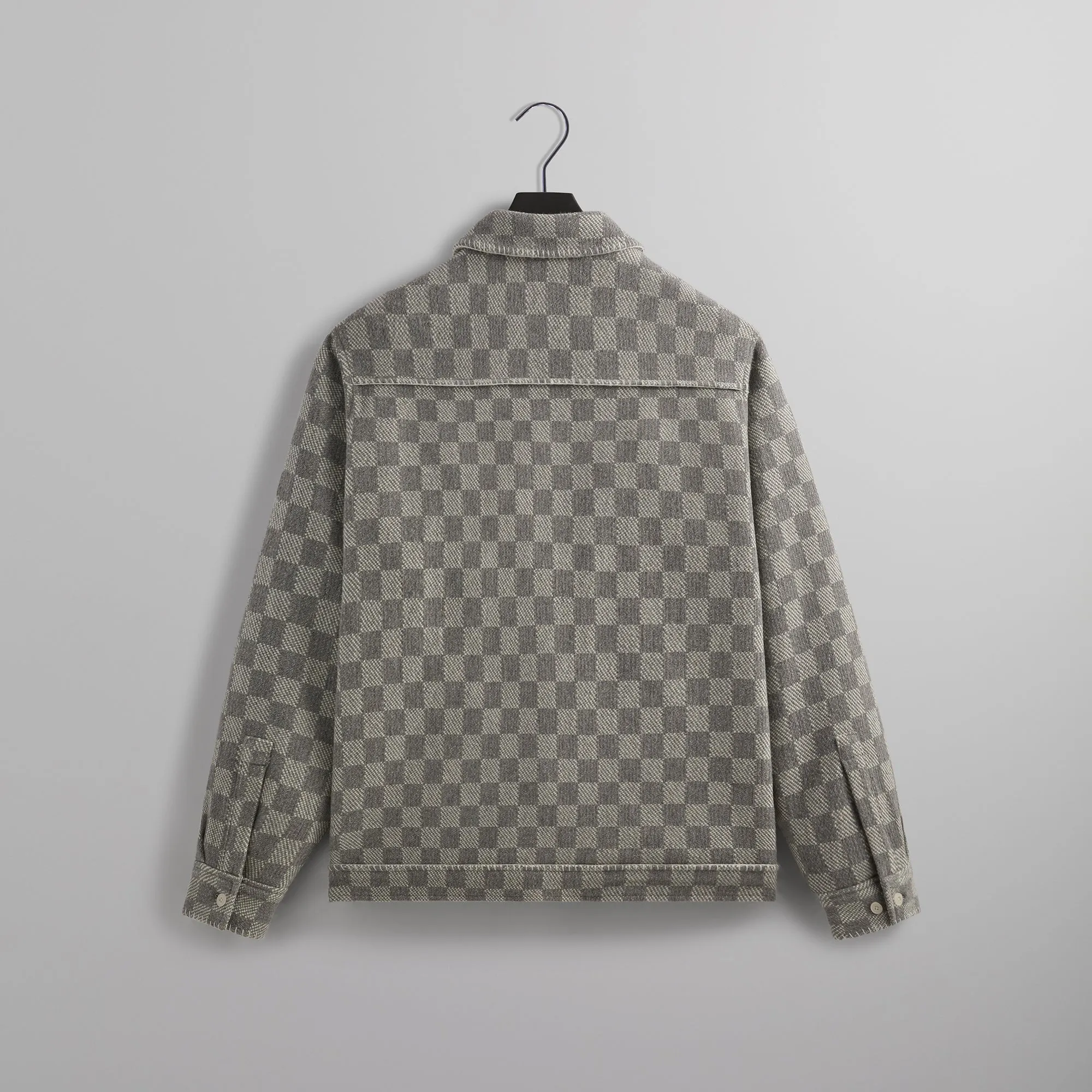 Kith Check Boucle Boxy Collared Overshirt - Steel sold by Kith product image thumbnail 2