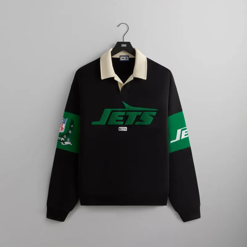 Kith & '47 for the NFL: Jets Nelson Collared Pullover - Black sold by Kith
