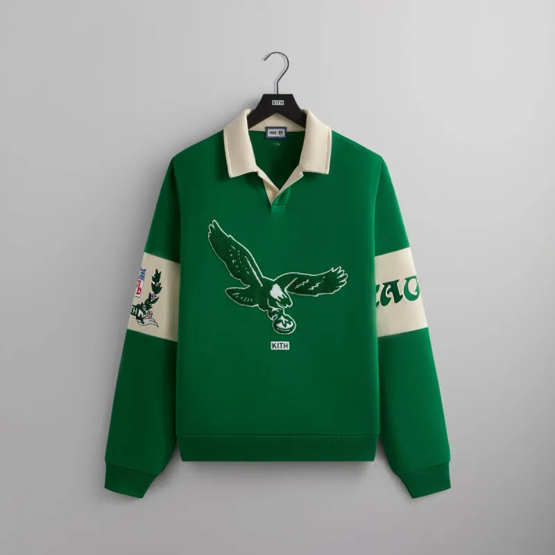 Kith & '47 for the NFL: Eagles Nelson Collared Pullover - Parrot sold by Kith