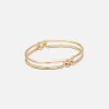 Maor Unity Curb 3MM Bangle in Yellow Gold - Gold sold by Kith