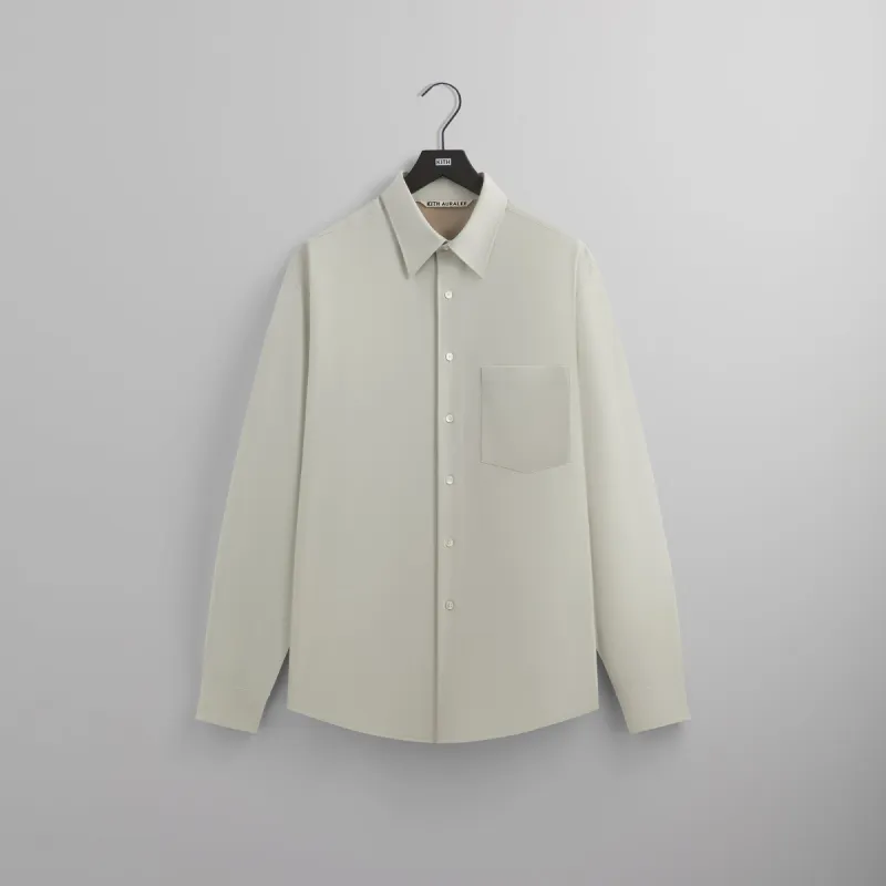 Kith 101 for Auralee Super Light Wool Shirt - Mercury sold by Kith