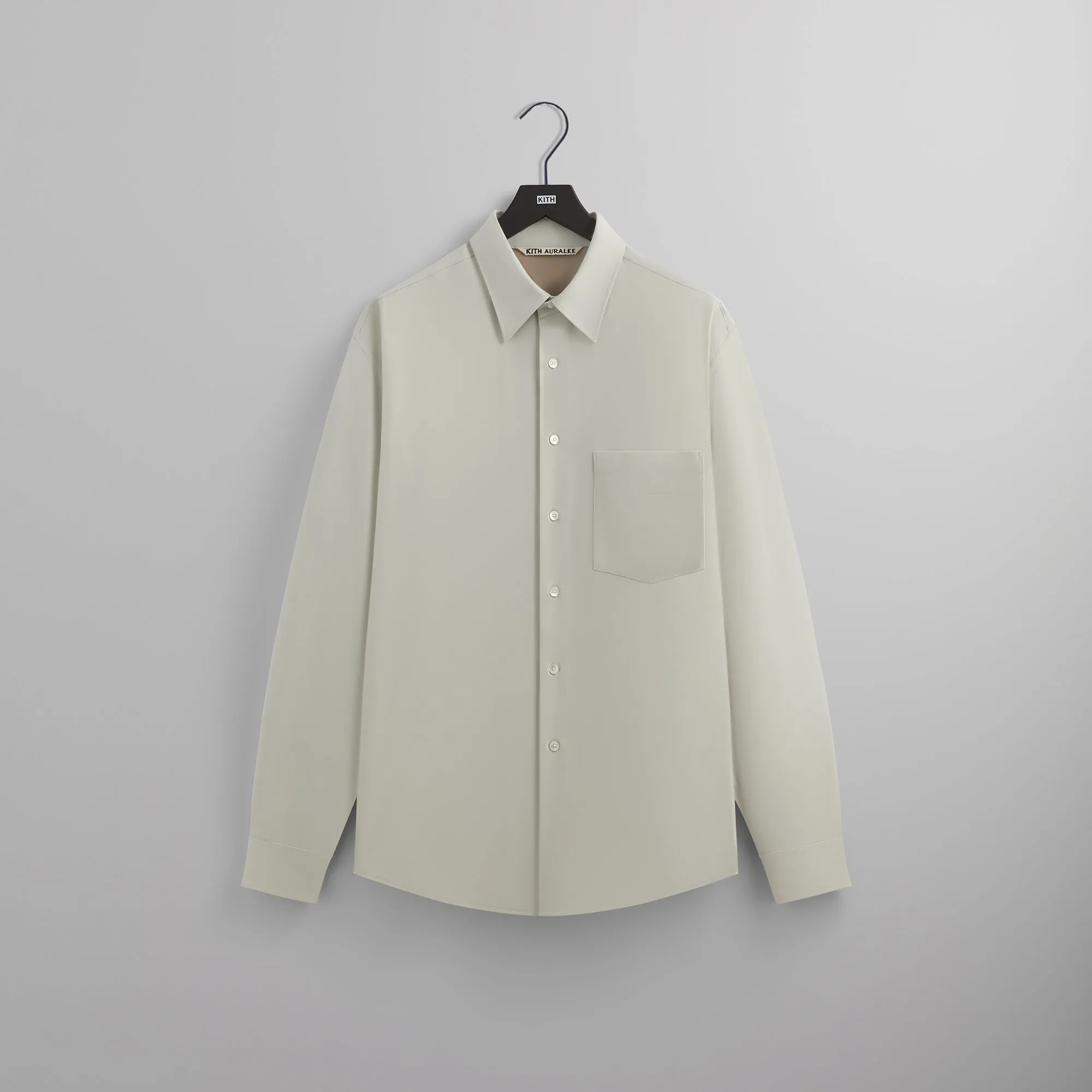 Kith 101 for Auralee Super Light Wool Shirt - Mercury sold by Kith