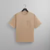 Kith 101 for Auralee Luster Plaiting Tee - Almond Heather sold by Kith