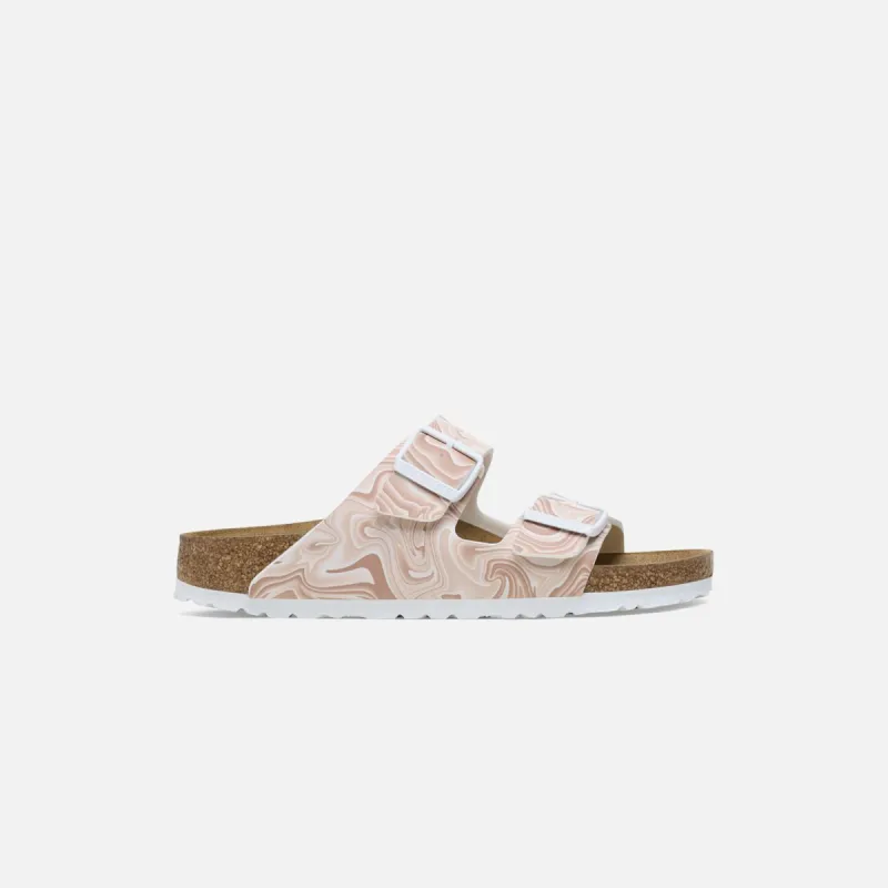 Birkenstock Arizona Birko-Flor - Marble / New Beige sold by Kith
