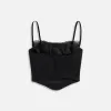 MISBHV Office Pinstripe Corset Top - Black sold by Kith