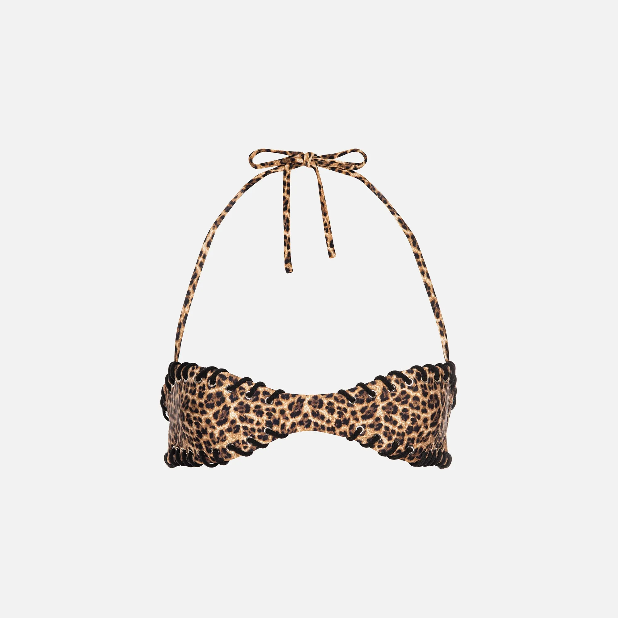 Miaou Luz Bikini Top - Leopard sold by Kith