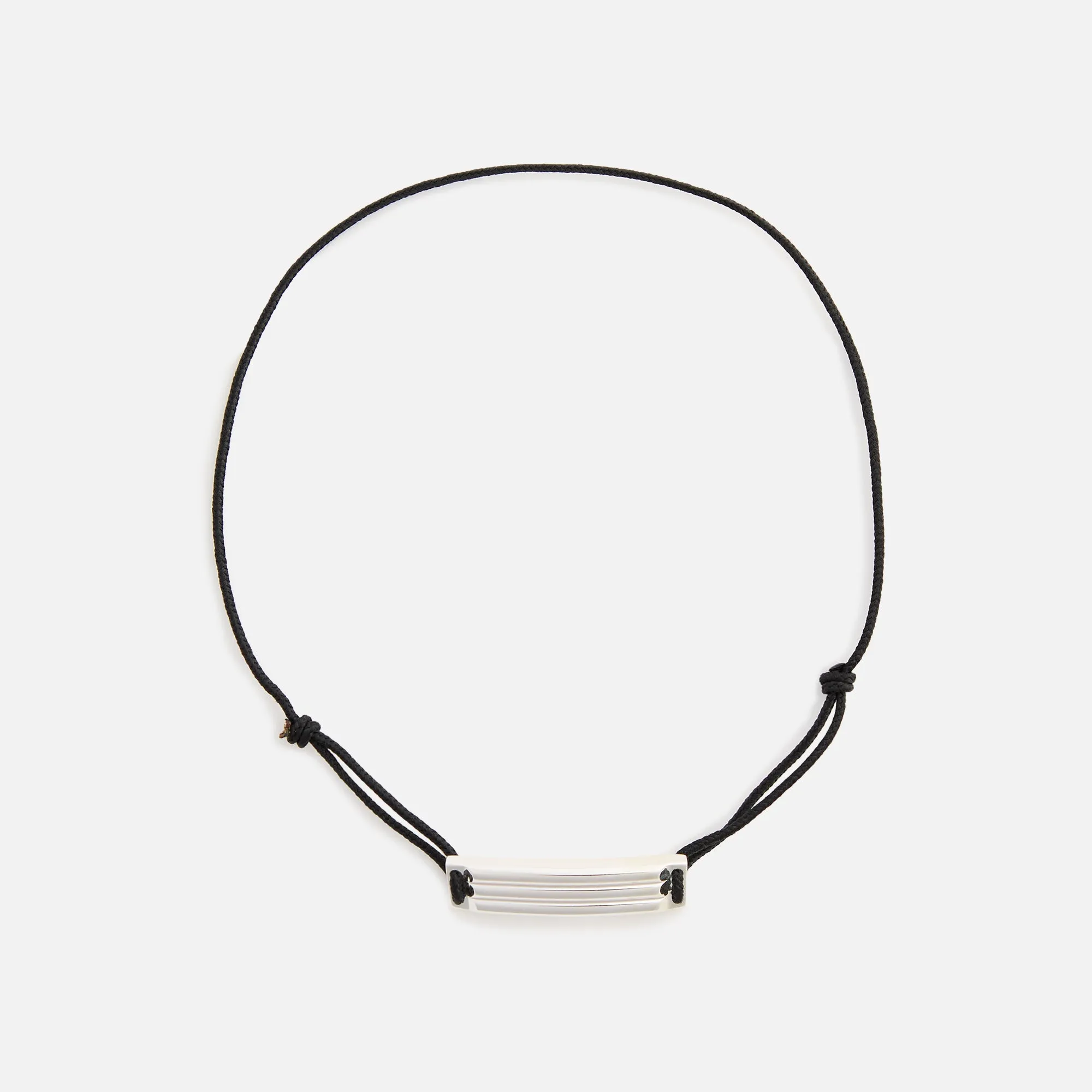 Le Gramme 5 Grammes Godron Cord Polished - Black / Silver sold by Kith