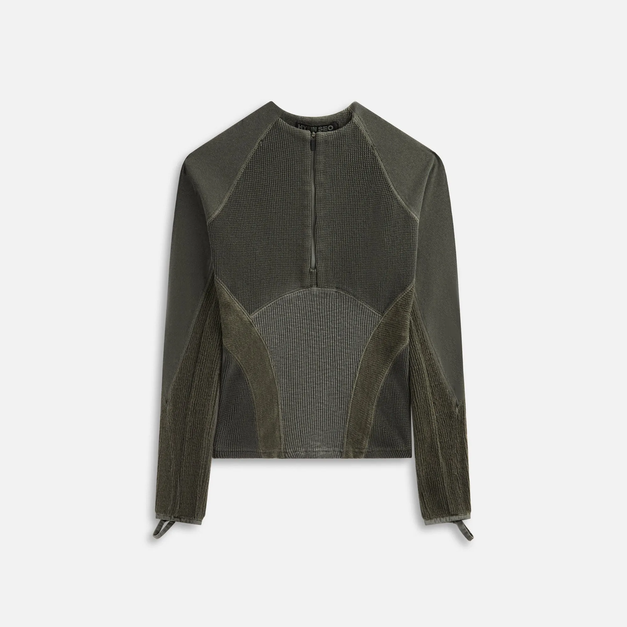 Hyein Seo Half Zip Raglan - Khaki sold by Kith