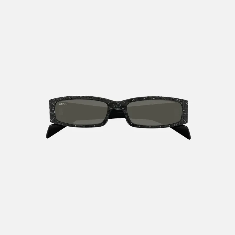 Gucci Rectangular GG Frames - Black Crystal sold by Kith