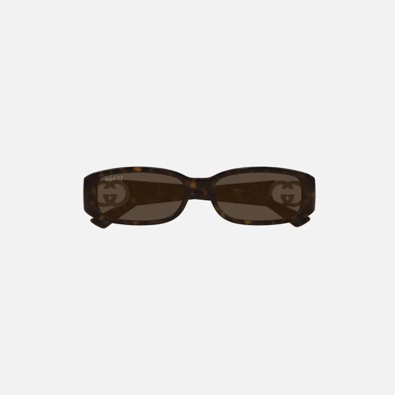 Gucci Rectangular GG Frame - Brown sold by Kith