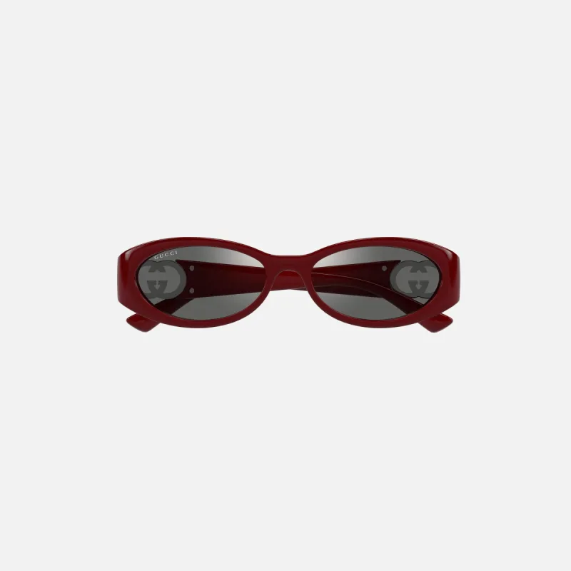 Gucci Oval GG Frame - Red sold by Kith