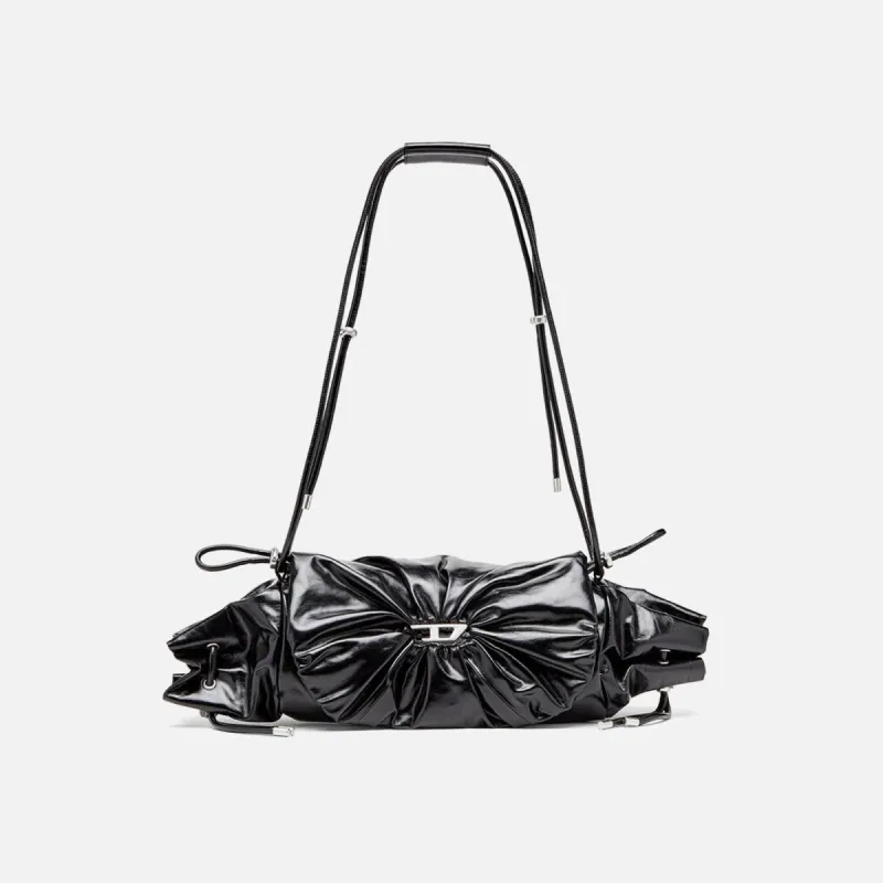 Diesel Medium Scrunch-D Shoulder Bag - Black sold by Kith